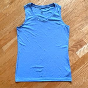 Champion XS light blue solid athletic exercise sleeveless tank activewear